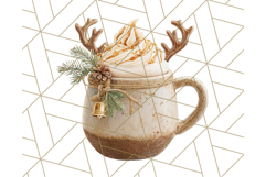 Christmas Coffee Mugs Clipart PNG Festive Cups Product Image 5