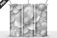 3D Daisy Flowers 20oz Tumbler Wrap | Sublimation Design Product Image 1