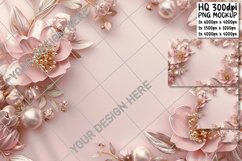 Radiant Pearl Petal Paradise: Digital Backdrop Product Image 1