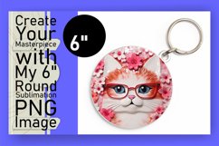 Radiant Whisker Circles: Glossy Sublimation Delights Product Image 1