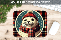 Christmas Seal Mouse Pad Sublimation - Animal PNG Design Product Image 1