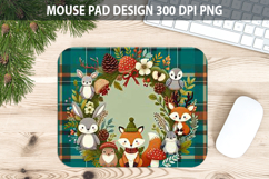 Christmas Animals Mouse Pad Sublimation - Animal PNG Design Product Image 1