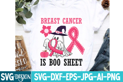 Breast Cancer is Boo Sheet SVG Cut File,Breast Cancer SVG Product Image 2