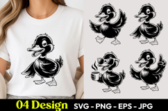Cute Duck Cartoon SVG PNG Product Image 1
