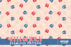 American 4th of July Hoofs and Hen Prints Seamless Pattern Product Image 1