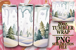 Cheerful days 20oz tumbler wrap, Winter Product Image 1