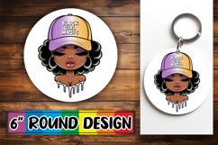 Joyful Sublimation Circle Designs PNG, Black Woman Product Image 1