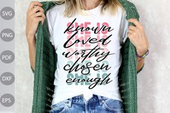 You are known, loved, worthy, chosen, enough SVG / Girl SVG Product Image 1