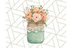 Fall Mason Jar Flowers PNG Clipart Product Image 5