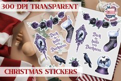 Christmas Sticker Sheet Gothic Dark Winter Holiday PNG Product Image 1