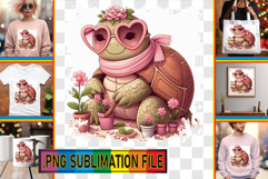 Sweet TSHIRT Art PNG, Turtle Product Image 1
