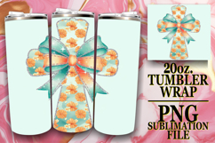 SWEET ADVENTURES 20oz TUMBLER WRAP, Flower Cross Product Image 1