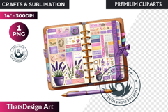 Lavender Clipart PNG, French Country Botanical sublimation Product Image 1