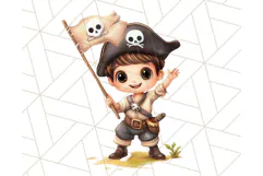 Cartoon Pirate Kids and Animals PNG Clipart for Fun Designs Product Image 5