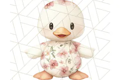 Pink Floral Stuffed Animal Clipart PNG, Cute Stuffed Animals Product Image 5