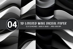 3D Layered Wave Digital Paper Product Image 1