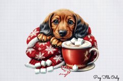 Christmas Dachshunds Clipart PNG Product Image 1
