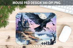 Watercolor Crow Mouse Pad Sublimation - Animal PNG Product Image 1