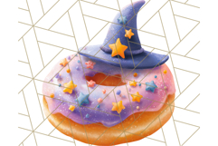 Realistic Halloween Donut Clipart PNG, Spooky Cute Sweets Product Image 5