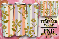 BRIGHT ADVENTURES 20oz TUMBLER WRAP, Gold Flower Product Image 1