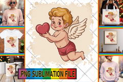 Whimsical TSHIRT Design PNG, Cupid Product Image 1