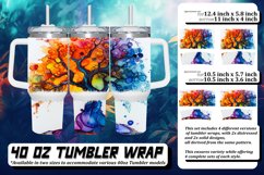 Playful Watercolor Tree Tumbler Wrap - 40oz Product Image 1