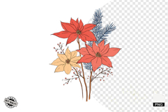 Christmas Doodle Wildflowers Clipart Product Image 1