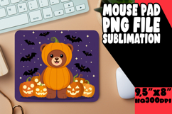 Cheerful Mouse Pad Sublimation Style, Cute Bear Product Image 1