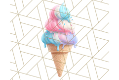 Ice Cream Clipart PNG, Summer Treats Clip Art, Swirl Cone Product Image 5