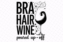 Bra Hair Wine Svg Design | Svg Cut File Product Image 1