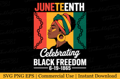 Juneteenth Celebrating Black Freedom Svg | Svg Cut File Product Image 1