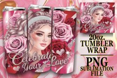 Sweet Inspirations 20oz tumbler wrap, Love Girl Product Image 1