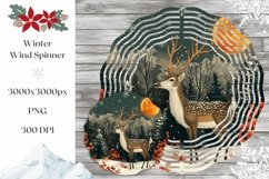 Christmas Night Wind Spinner, Deer Wind Spinner Template Product Image 1