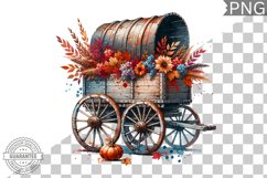 Fall Wagon Garden Sublimation - Fall Clipart PNG Design Product Image 1