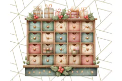 Cozy Christmas Clipart, Santa and Friends PNG Graphics Product Image 5