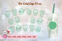 Cactus svg for Full Wrap Venti Cold Cup 24 oz Product Image 2