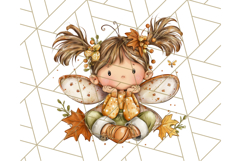 Fall Fairy Clipart PNG, Autumn Fairy People With Wings Product Image 5