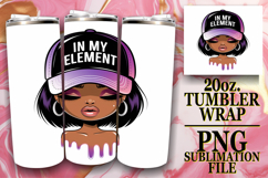 Magical Sublimation 20oz tumbler wrap, Black Woman Product Image 1