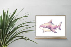 Cute Great White Shark Ocean Predator PNG Summer Sea Animal Product Image 2