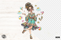 Summer Pretty Girl Clipart Product Image 1