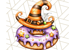 Halloween Donut Clipart PNG, Cute Spooky Doughnut Art Product Image 5