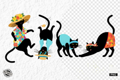 Summer Funny Cats Clipart Product Image 1