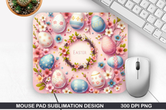 Easter Eggs Mouse Pad Sublimation, Easter Mouse Pad PNG Product Image 1
