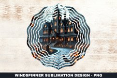 Halloween House Wind Spinner Sublimation Design Product Image 1