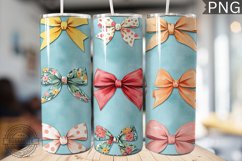 Spring Fling Bow Tumbler Wrap -High Quality 300 Dpi Product Image 1