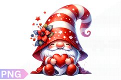Valentine's Day Gnome Clipart - Gnome Sublimation PNG Design Product Image 1