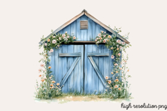 Spring Neutral Blue Clipart Bundle PNG Product Image 10