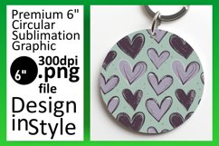 Cute Circle Design Coaster Template , Heart Product Image 1