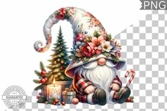 Christmas Gnome Sublimation - Clipart PNG Design Product Image 1