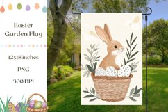 Easter Garden Flag PNG, Cartoon Easter Bunny Garden Flag Product Image 1